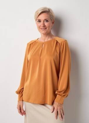 Tricou mâneci lungi mâneci lungi galben GEVANA femeie