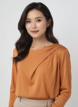 Tricou mâneci lungi mâneci lungi galben GEVANA femeie