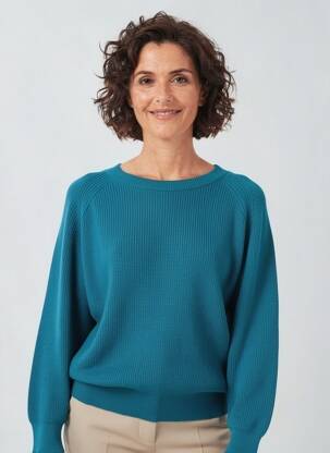 Pulover elasticitate mâneci lungi verde GEVANA femeie
