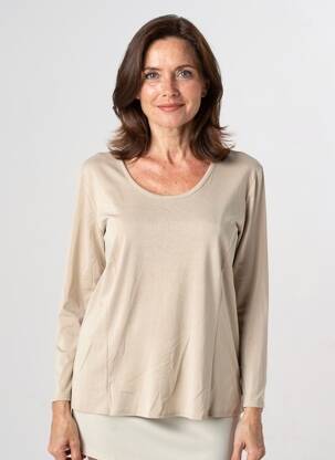 Tricou mâneci lungi mâneci lungi bej GEVANA femeie