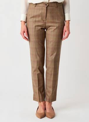 Pantalon slim mărime normală mărime normală maro GEVANA femeie