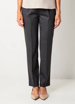Pantalon slim talie elastică mărime normală gri GEVANA femeie