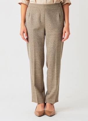 Pantalon drept elasticitate mărime normală maro GEVANA femeie