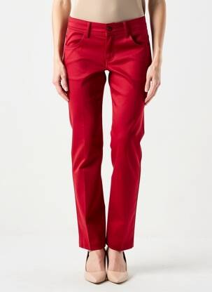 Pantalon slim elasticitate mărime normală roșu GEVANA femeie