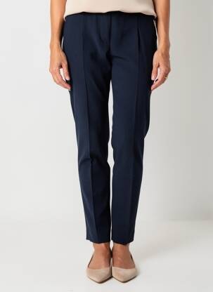 Pantalon slim talie elastică mărime normală albastru GEVANA femeie
