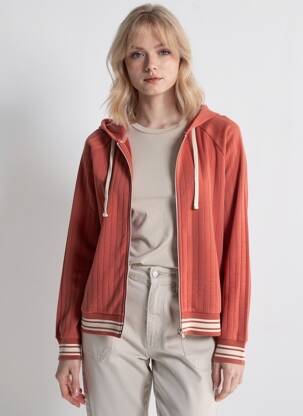 Jachete casual guler rotund portocalie SUN VALLEY femeie