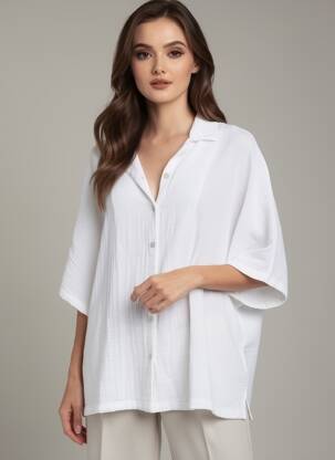 Cămașă mâneci scurte mâneci scurte alb RIP CURL femeie