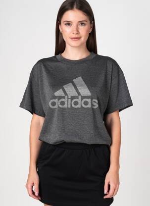 Tricou serigrafie mâneci scurte gri ADIDAS femeie
