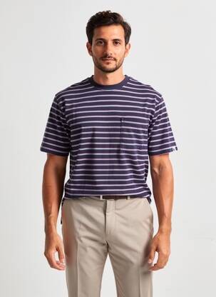 Tricou bio mâneci scurte albastru TUC SURF bărbat