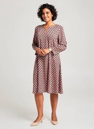 Rochie midi mâneci lungi mâneci lungi portocalie GEVANA femeie