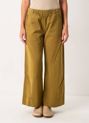 Pantalon larg buzunare mărime normală maro HOD femeie