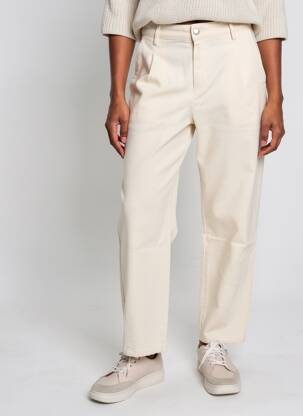Pantalon drept elasticitate mărime normală alb HOD femeie