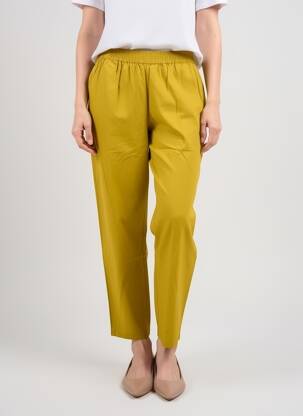 Pantalon slim talie elastică mărime normală galben HOD femeie
