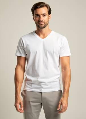 Tricou croială cambrată mâneci scurte negru EMINENCE bărbat