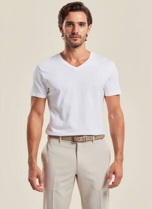 Tricou croială cambrată mâneci scurte gri EDEN PARK bărbat