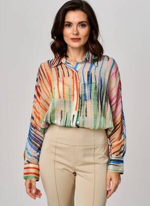 Cămașă croială fluidă mâneci lungi bej LOLA CASADEMUNT femeie