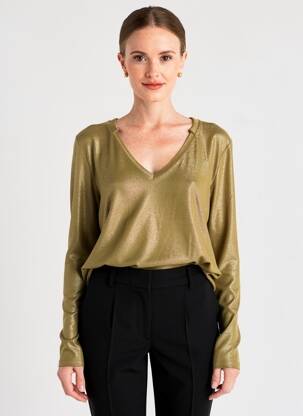 Top mâneci lungi mâneci lungi verde EVA KAYAN femeie