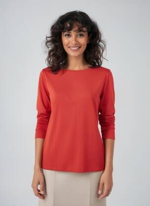 Tricou mâneci lungi mâneci lungi portocalie MARIA BELLENTANI femeie