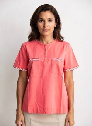 Tricou elasticitate mâneci scurte roșu MARIA BELLENTANI femeie