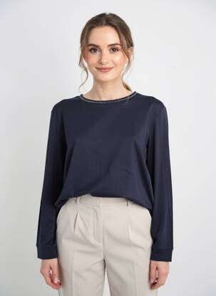Tricou mâneci lungi mâneci lungi albastru MARIA BELLENTANI femeie