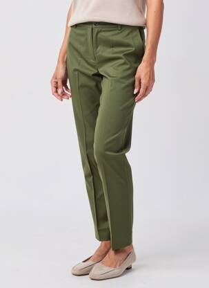 Pantalon slim talie elastică mărime normală verde MARIA BELLENTANI femeie