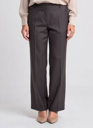 Pantalon drept țesătură crep mărime normală negru MARIA BELLENTANI femeie