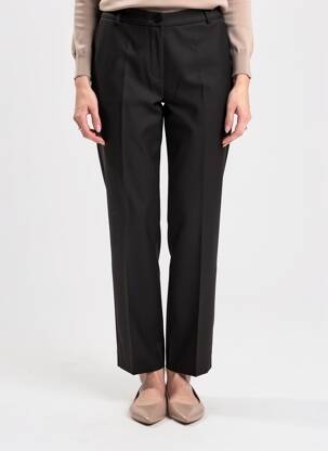 Pantalon drept țesătură crep mărime normală negru MARIA BELLENTANI femeie