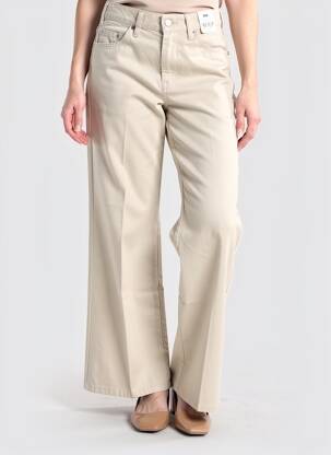 Pantalon larg închidere cu fermoar sub clapetă cu nasturi mărime normală bej LEVI'S femeie
