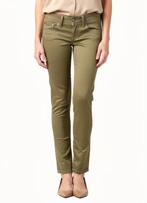 Pantalon slim țesătură poplin mărime normală verde PEPE JEANS femeie