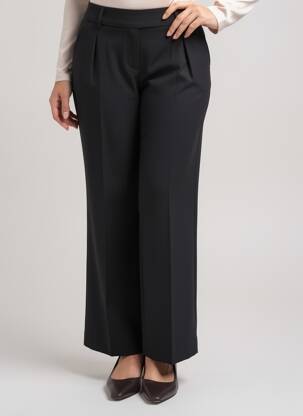 Pantalon evazat elasticitate mărime normală negru ROUJE femeie