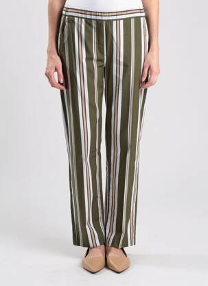 Pantalon drept elasticitate mărime normală verde DIEGA femeie
