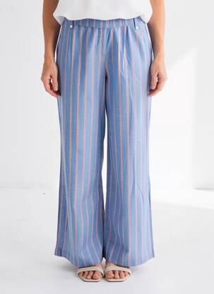 Pantalon larg buzunare mărime normală albastru MKT STUDIO femeie