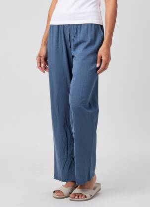 Pantalon drept elasticitate mărime normală albastru MAJESTIC FILATURES femeie