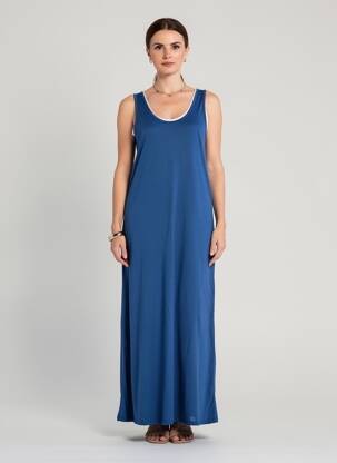 Rochie lungă fără mâneci fără mâneci albastru MAJESTIC FILATURES femeie