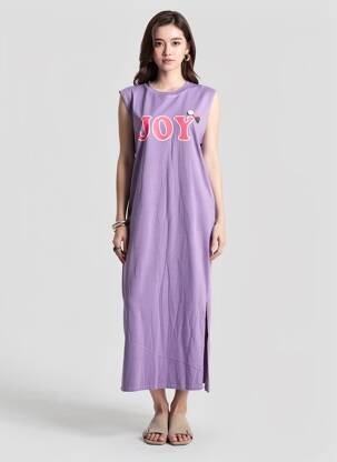 Rochie lungă fără mâneci fără mâneci violet NEWTONE femeie