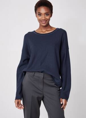 Pulover croială dreaptă mâneci lungi albastru BARBOUR femeie