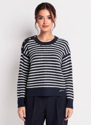 Pulover elasticitate mâneci lungi albastru GANNI femeie