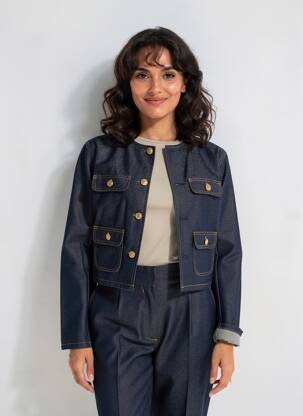 Jachete casual guler rotund albastru VANESSA BRUNO femeie
