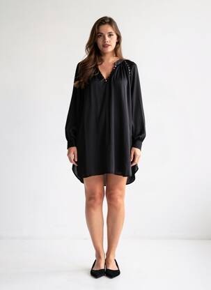 Rochie scurtă mâneci lungi mâneci lungi negru SEE U SOON femeie