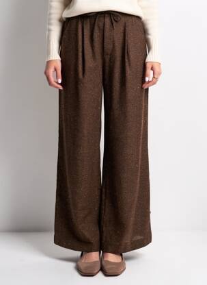 Pantalon larg buzunare mărime normală maro SEE U SOON femeie