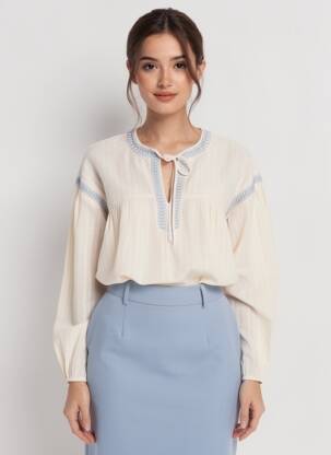 Bluză mâneci lungi mâneci lungi bej SCOTCH & SODA femeie