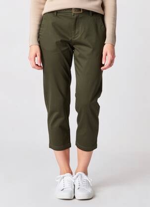 Pantalon 7/8 talie cu cleme mărime normală verde FREEMAN T.PORTER femeie