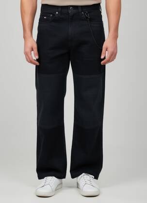 Pantalon drept elasticitate mărime normală negru TOMMY HILFIGER bărbat