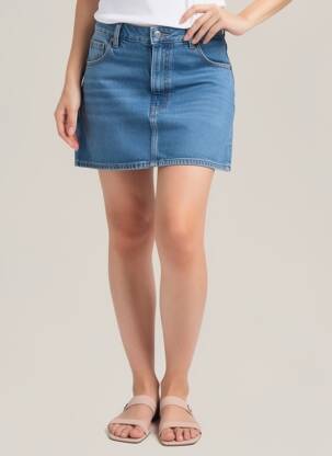 Fustă scurtă buzunare albastru LEVI'S femeie