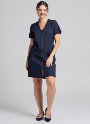 Rochie scurtă mâneci scurte mâneci scurte albastru I.CODE (By IKKS) femeie