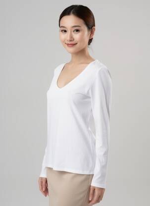 Tricou mâneci lungi mâneci lungi alb ANONYM APPAREL femeie