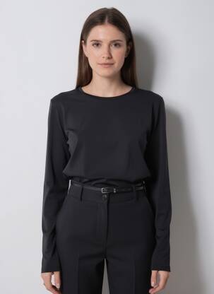 Tricou mâneci lungi mâneci lungi negru ANONYM APPAREL femeie