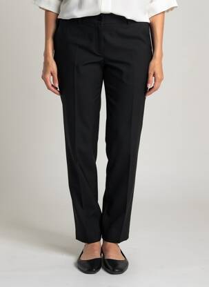 Pantalon chino țesătură poplin mărime normală negru BETTY BARCLAY femeie