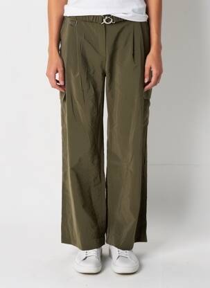 Pantalon drept talie elastică mărime normală verde LA PETITE FRANCAISE femeie