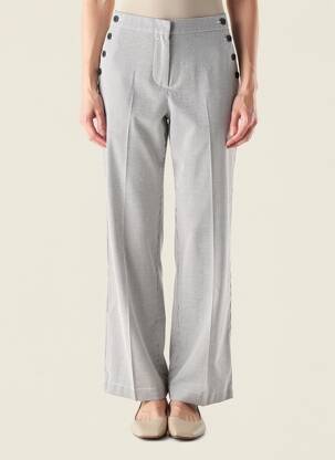 Pantalon drept mărime normală mărime normală gri LA PETITE FRANCAISE femeie